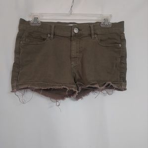 Loft olive green short shorts. Size 2